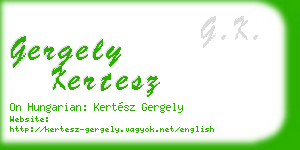 gergely kertesz business card