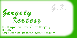 gergely kertesz business card